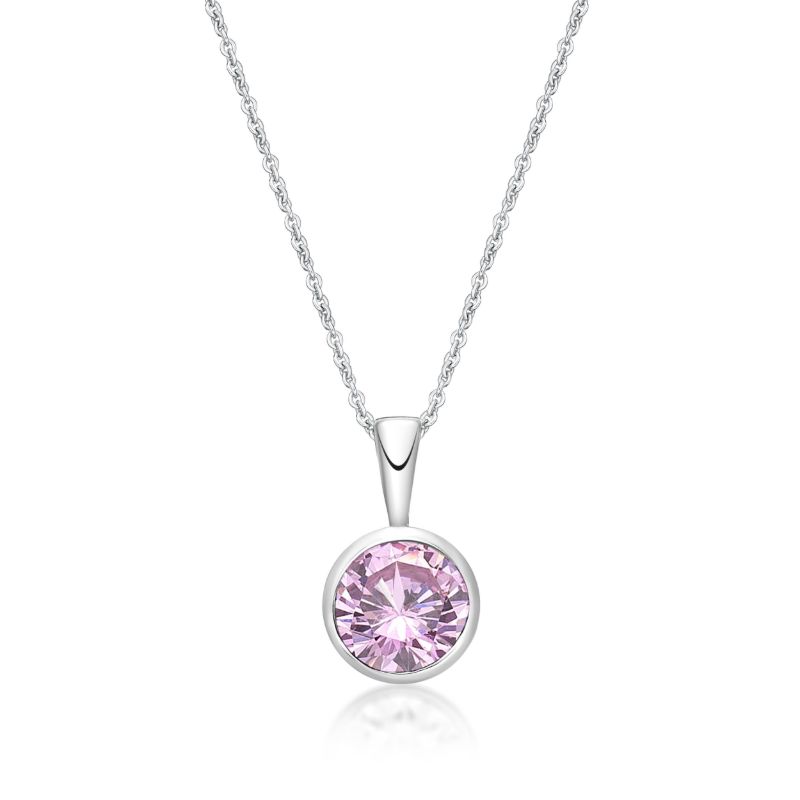 Picture of OCTOBER   , 5mm BEZEL PENDANT with CHAIN